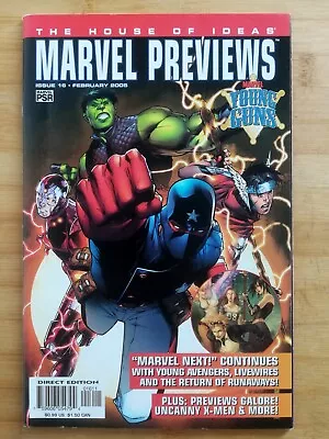 Marvel Previews #16 - Young Avengers Comic Promo Preview Art Feb 2005 • £19.99