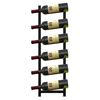 6 Bottles Metal Wine Display Holder Organizer Wall Mounted Wine Rack • $29.99