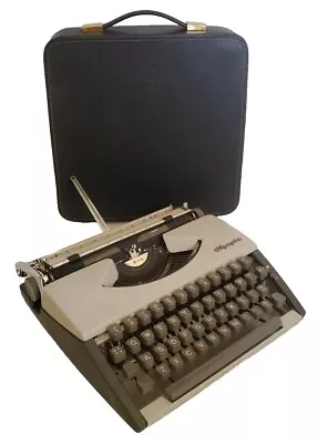 Vintage Olympia SF Deluxe  Typewriter Inc Case Serviced Tested Working Mint • £99