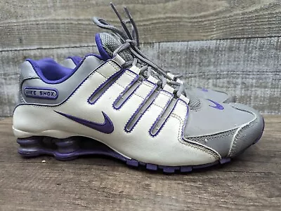 Nike Shox NZ EU 'Cool Grey Court Purple' 488312-015 Womens 9 • $40.89