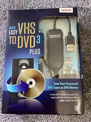 Roxio Easy VHS To DVD 3 Plus Converter 251000 Transfer Old VHS Tapes To DVD NEW • $28.99