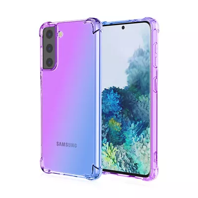 For Samsung S23 S22 S21 S10 Luxruy Shockproof Aurora Gradient Clear Case Cover • $14.49