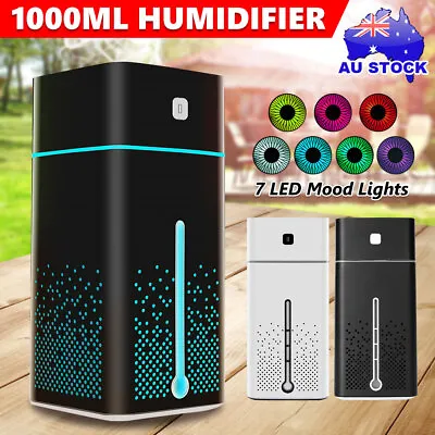 $18.45 • Buy 1L Ultrasonic Air Humidifier Aroma Diffuser Mist Essential Oil Purifier LED USB