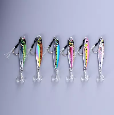 $24.93 • Buy 6X Micro Butterfly Metal Jig Fishing Lure Bait Tuna 7/10/15/20/25/30/40/60/80g