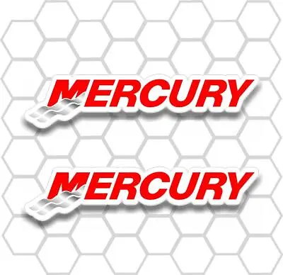 Mercury White Fishing Graphics Marine Decals Professional Vinyl • $5.25