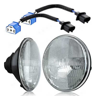 Head Light Glass Housing Lamp 7  Round Pair For Chevy Pickup Truck 3100 • $45.89