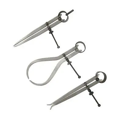 Spring Caliper Set X 3 Internal External Dividing Dividers 202mm • £12.57