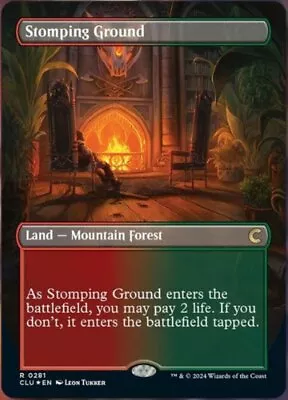 1 X Stomping Ground - Foil - Borderless - Ravnica: Clue Edition - NM-Mint - MTG • $14.67