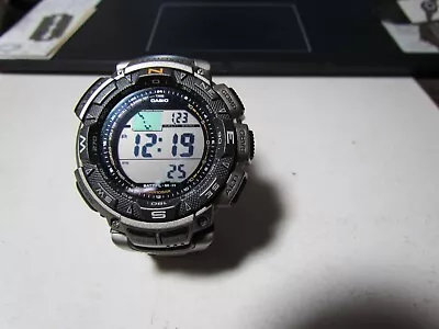 Casio Pathfinder PAG240T (Solar) Titanium Band Gray Dial THAILAND MADE • $125