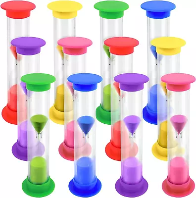 Shindel 12PCS Sand Timers 2 Minutes Sand Clock Timer Plastic Hourglass Timer Fo • $12.11