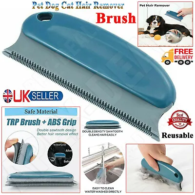 Pet Dog Cat Hair Remover Reusable Sofa Carpet Clothes Bed Lint Cleaning Brush UK • £3.55