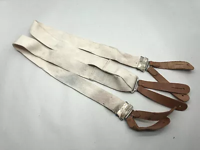 Original WW2 British Army / RAF Trouser Suspenders With Leather Tabs • $25.25