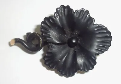 Antique Victorian French Jet Glass Gold Filled Pansy Mourning Brooch • $53.95