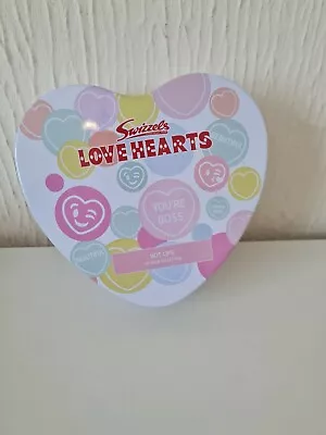 Swizzels Lip Balm Set Love Hearts In A Heart Shaped Tin Case Gift Easter Present • £14.99