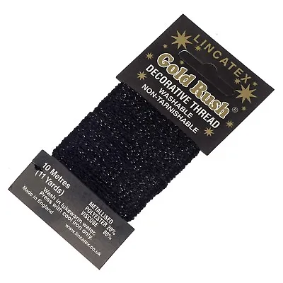 £2.99 • Buy Decorative Metallic Glitter Thread Lincatex Embroidery Sewing Craft 10m Card