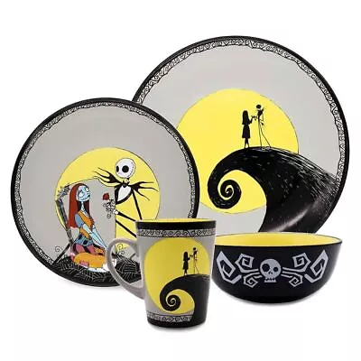 $48 • Buy Nightmare Before Christmas Set Of  4  Stoneware Dessert,Dinner Plate Mug  Bowl