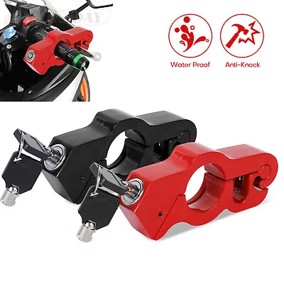 Motorcycle Handlebar Lock Grip Throttle Brake For Bike Moped Scooter Motorbike • $12.19