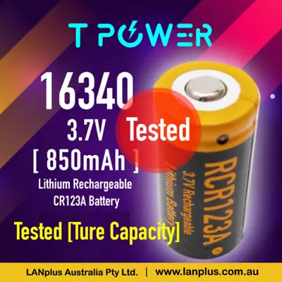 4x CR123a Rechargeable 16340  3.7V 850mAh  Lithium Rechargeable Battery • $29.50