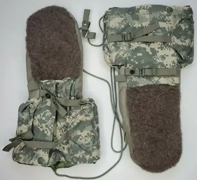 Military Mitten Set Air Force Extreme Cold Weather Size S Digital Camo Green EUC • $23.99