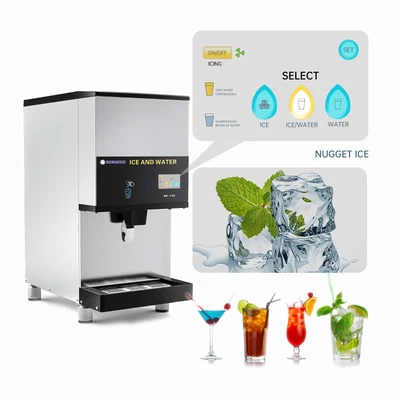 $2999 • Buy 25LBS Nugget Ice & Water Dispenser Countertop Air Cooled Ice Maker Machine
