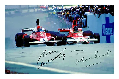 Niki Lauda & James Hunt Signed A4 Photo Print Autograph Formula 1 World Champion • £5.99