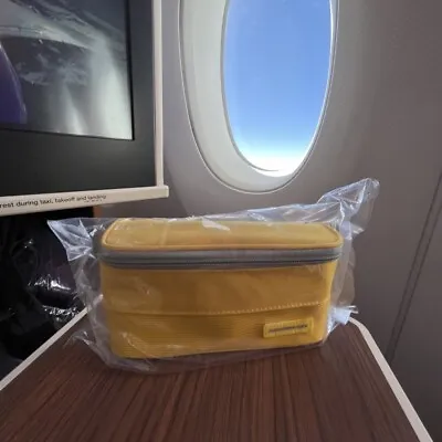 Thai Airways Mandarina Duck Wash Bag Amenity Kit In Yellow Sealed • £20