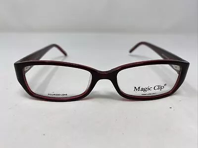 Magic Clip Eyeglasses Frame M409 Bu 50-16-135 Burgundy Full Rim L620  • $44.75