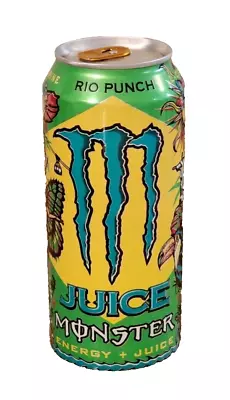 NEW FLAVOR MONSTER ENERGY JUICE RIO PUNCH DRINK 1 FULL 16 FLOZ (473mL) CAN BUYIT • $14.99