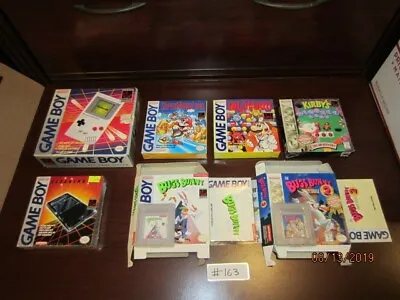 Nintendo Gameboy System In Box With Boxed Games Mario Kirby Bugs Bunny & More • $389.95