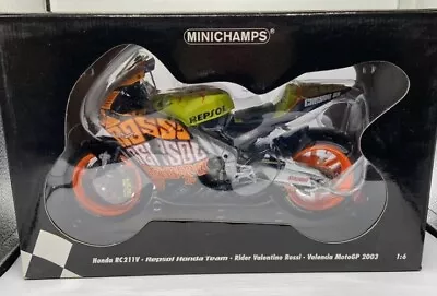 Honda Rc211v Repsol Valentino Rossi Motogp Valencia 2003- Minichamps 1/6 • £459.99