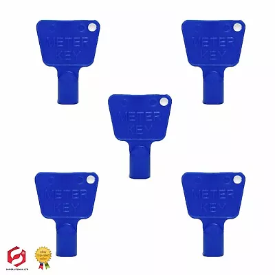 £3.29 • Buy Service Utility Meter Key Gas Electric Box Cupboard Cabinet Triangle BLUE 5PK