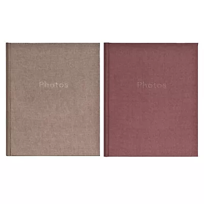 Self-adhesive Photo Album Bookbound Linen Fabric Covered Albums With Debossing • £16.99