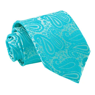 Blue Mens Tie Solid Plain Plaid Patterned Floral Paisley Polka Dot By DQT • £7.99