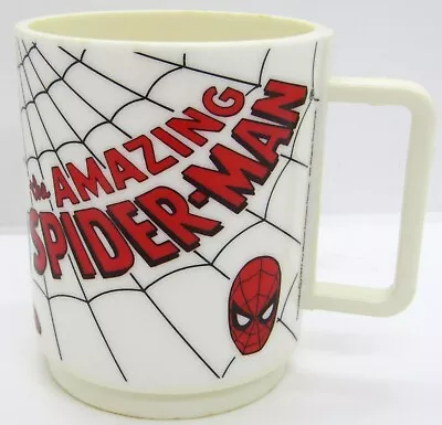 Vintage 1977 Marvel Comics Amazing Spider-Man Child's Plastic Cup Mug Deka USA • $15