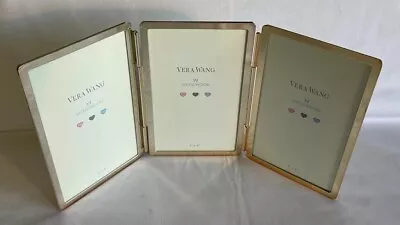 2 Vera Wang Triple 3 Folding Frame Silver Bow Westwood By Vera Wang 3x5 In • $85