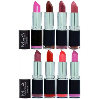 MUA Make Up Academy Lipstick In Black Case - CHOOSE YOUR SHADE • £3.99