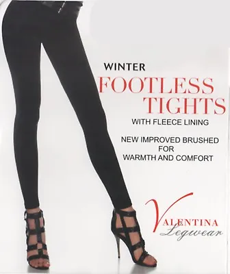 £4.70 • Buy Warm Thermal  Footless Tights Fleece Lined Bottoms New