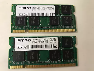 2GB( 2x 1GB) Apple Macbook Pro IMac Mac Mini PC2-5300 667Mhz Sodimm Memory Ram • $11.99