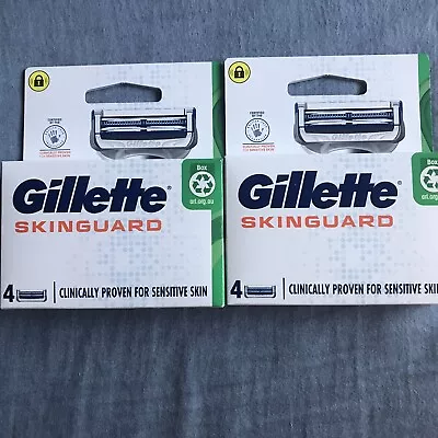 Gillette SKINGUARD Razor Blades Sensitive Made In Germany. 8 RAZORS (2 Packs) • $25