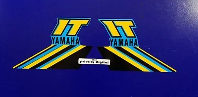 1984 Yamaha IT490 2pc Perforated Tank Graphics 84' Decals Stickers Kit MX IT 490 • $19.99