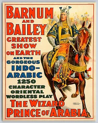 Postcard Barnum And Bailey Greatest Show Circus Wizard Prince Of Arabia Horse • $5.99