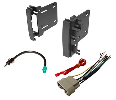 $17.75 • Buy Complete Car Stereo Radio Double Din Install Trim Kit Cd Player + Wiring Harness