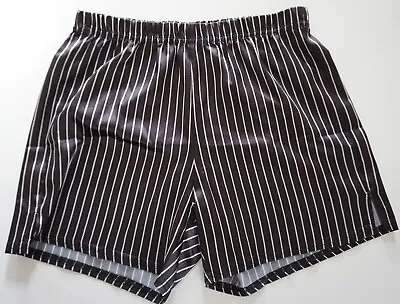 Men's Satin Pinstripe Satin Boxer Shorts Size Large • $22.98