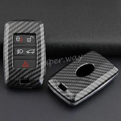 For Range Rover Sport/Evoque Carbon Fiber Hard Smart Key Fob Case Shell Cover • $21.58