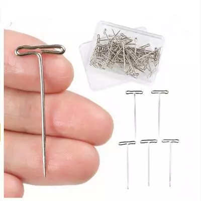 T Pins For Blocking Knitting Modelling And Crafts Holding Wigs Wig FB • £3.31