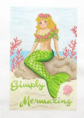 Kate Dickerson Simply Mermazing Mermaid Handpainted Needlepoint Canvas • $124.50