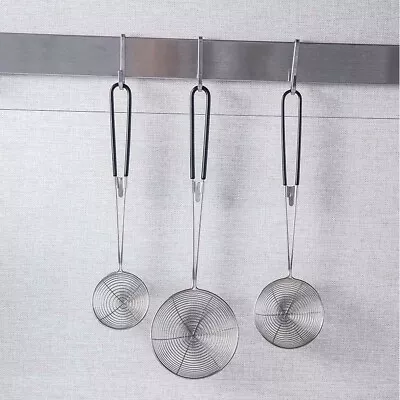 Steel Spider Mesh Net Strainer Wire Skimmer Spoon Filter Tool Ladle Kitchen UK • £4.95