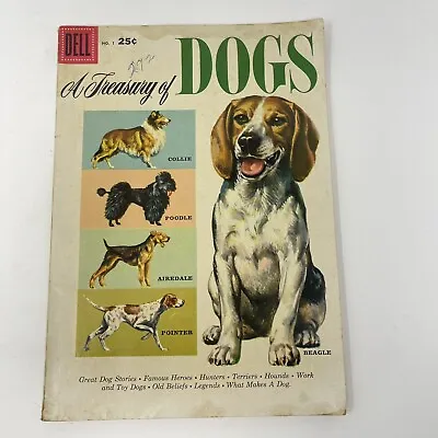 $19.99 • Buy A Treasury Of Dogs Dell 1956 #1 Giant Comic Illustrated Vintage