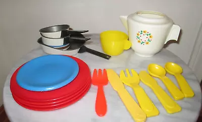 Fisher Price Creamer Toy Kitchen Dishes Play Set Vintage • $19.99