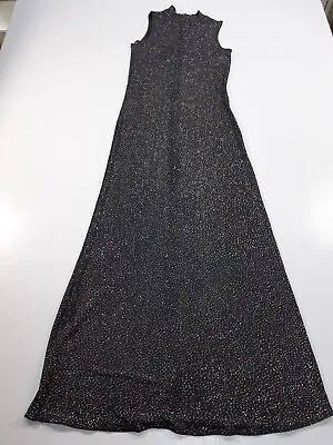 £22.99 • Buy Charlotte Halton Women Evening Dress Size 10 Black Polyester Sequin Stretch Long